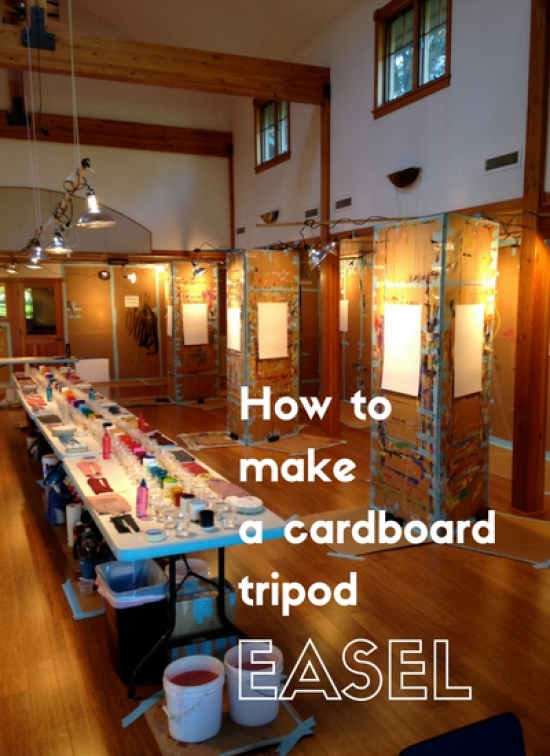 How to Make a Cardboard Tripod Easel | The Painting Experience Blog