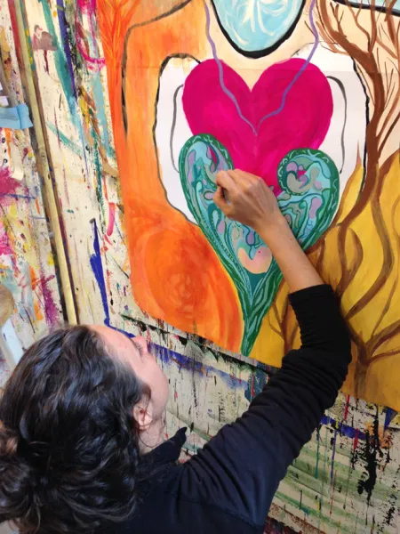 How self-compassion supports process painting