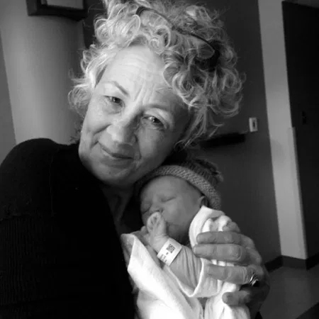 Annie Rousseau with her grandson, Owen