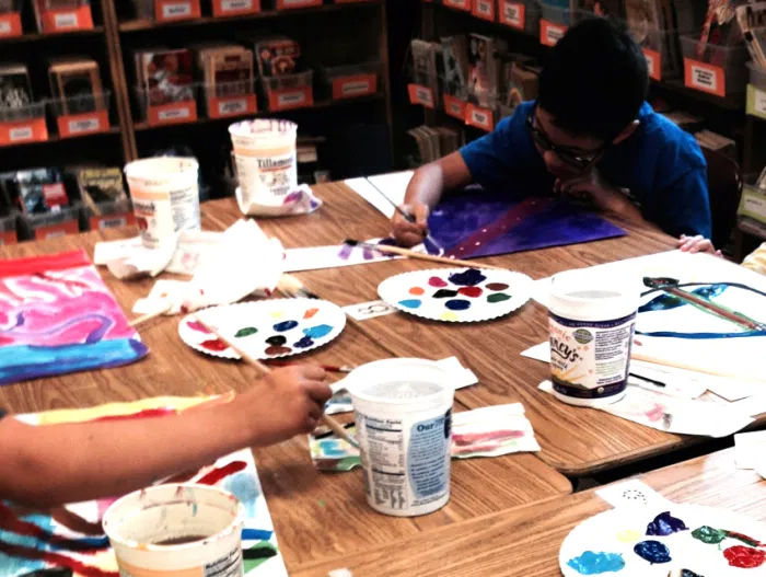 Kids Process Painting in the Classroom